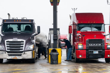 Oil tanker in the Strait of Hormuz as diesel prices surge amid supply disruption
