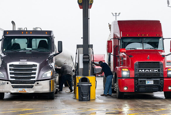 Oil tanker in the Strait of Hormuz as diesel prices surge amid supply disruption